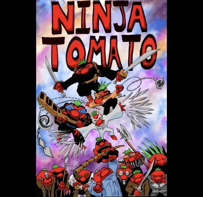 Ninja Tomato, original comic character created by TJ Blamire