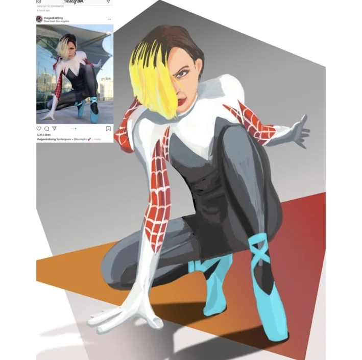 Spider-Gwen artwork by TJ Blamire