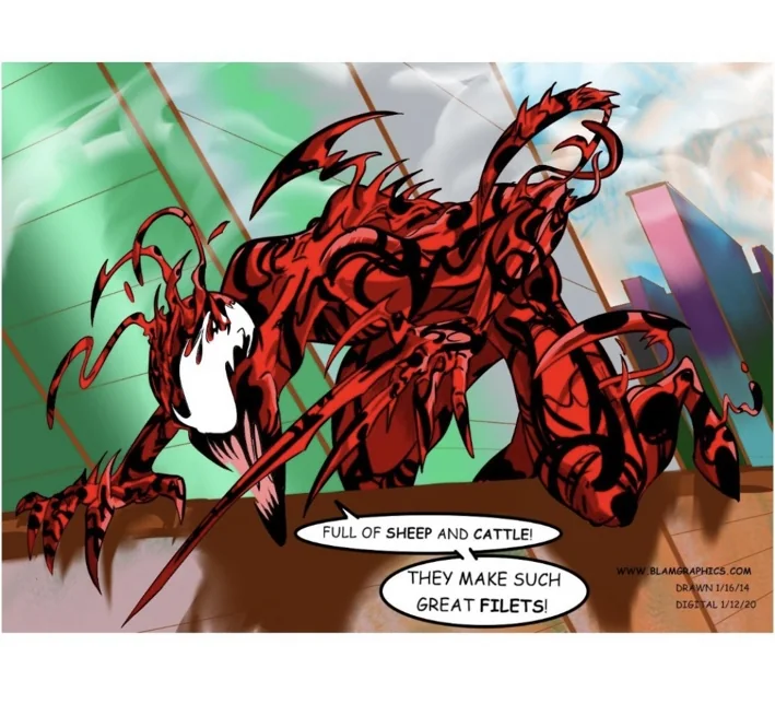 Carnage Action artwork by TJ Blamire