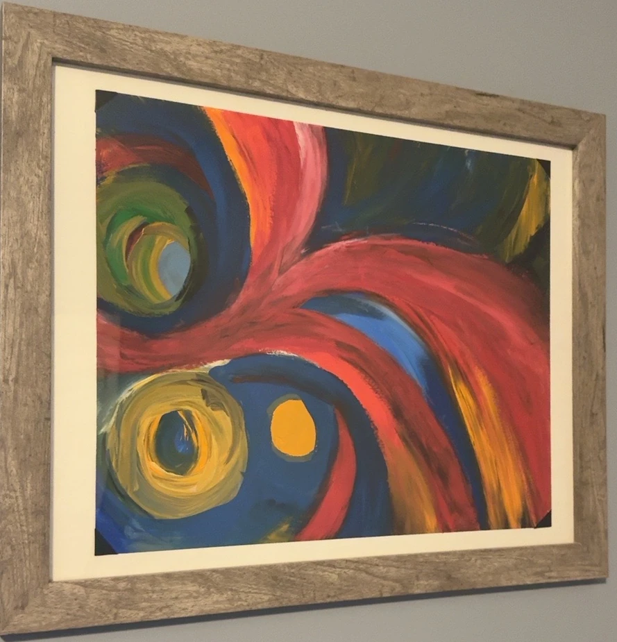 Colorful abstract painting by TJ Blamire