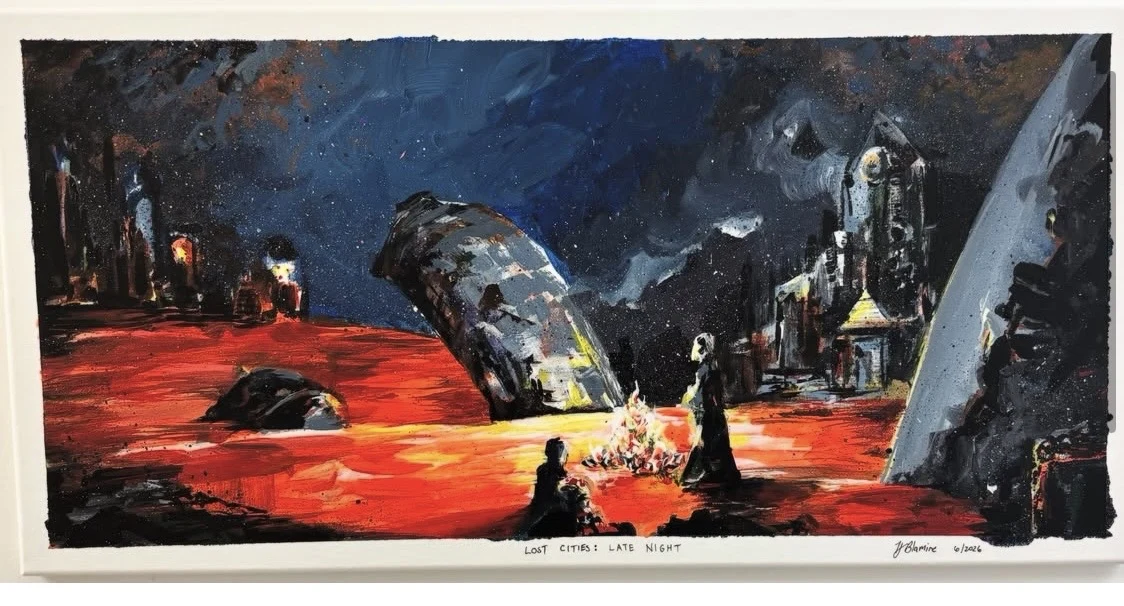 Lost Cities — Nightfall (detail) by TJ Blamire